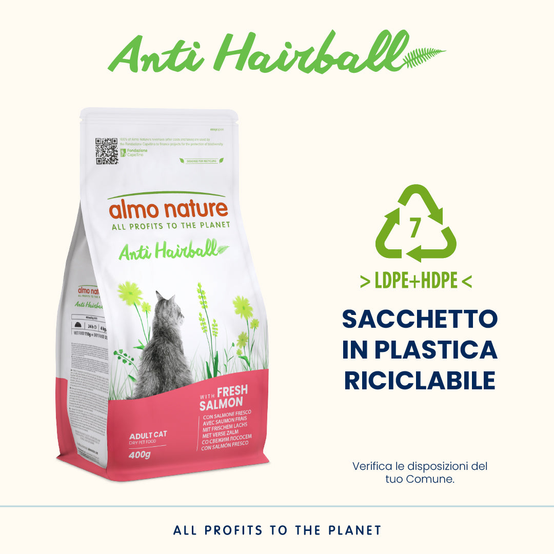 Almo Nature Functional Cats - Anti Hariball Salmone 400g Almo Nature Functional Cats - Anti Hariball Salmone 400g